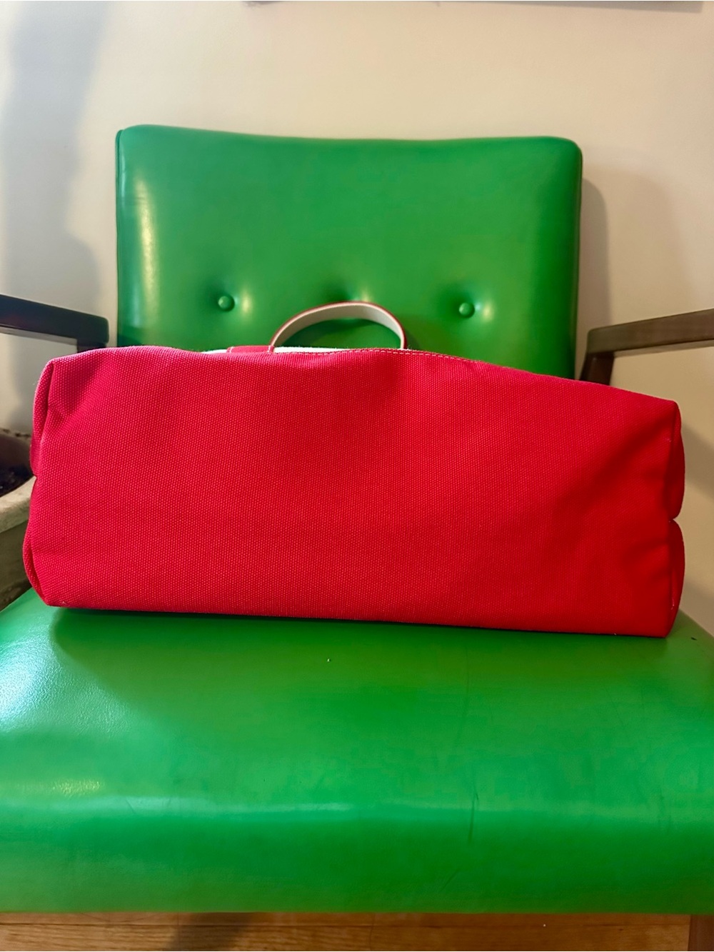 Lucky Brand Cream Canvas Tote with Red Accents - Picture 3 of 7
